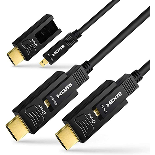 オプチカルHDMIケーブル HDMIケーブル（光ファイバーHDMI）MicroHDMI  50m Active